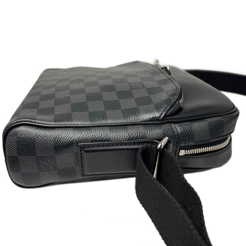 Louis Vuitton Shoulder Bag Damier Graphite Diton PM Black Gray