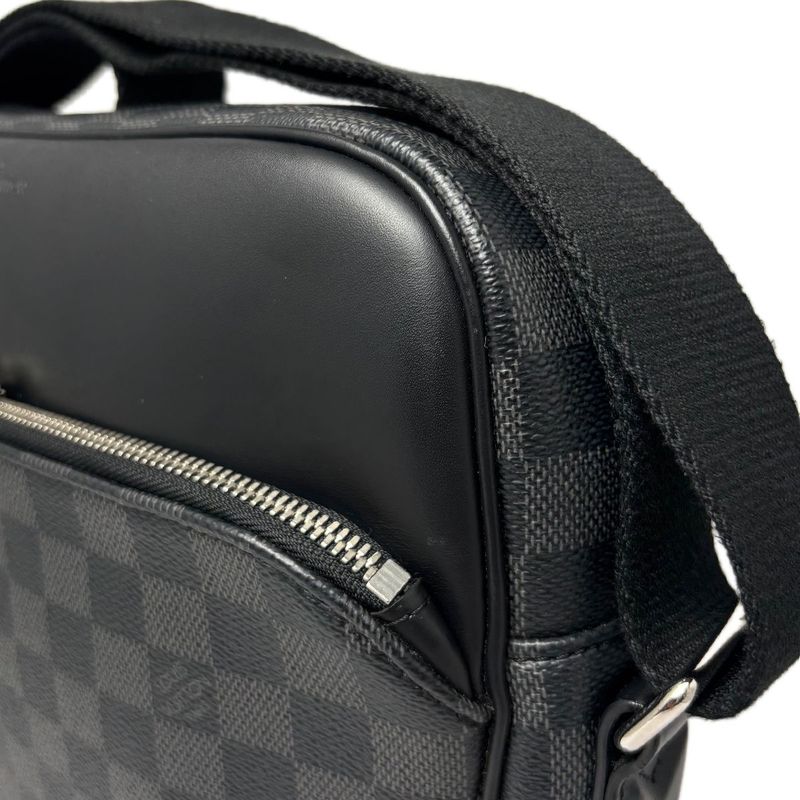 Louis Vuitton Shoulder Bag Damier Graphite Diton PM Black Gray