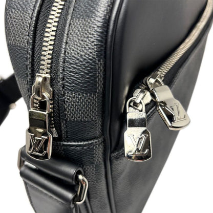 Louis Vuitton Shoulder Bag Damier Graphite Diton PM Black Gray
