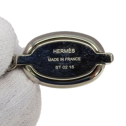 Hermes Necklace Ladies Brand Mini Mayon PM Metal Silver Black Pendant Accessory