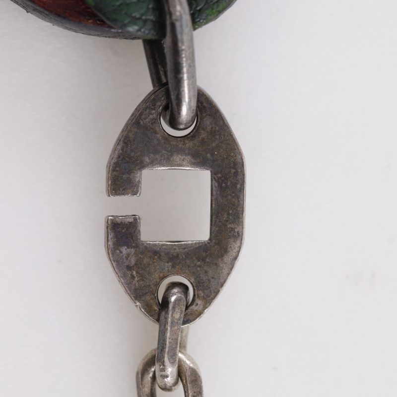 Hermes Plum Fruit Back Charm Leather Red Unisex Charm