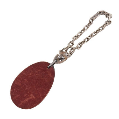 Hermes Plum Fruit Back Charm Leather Red Unisex Charm