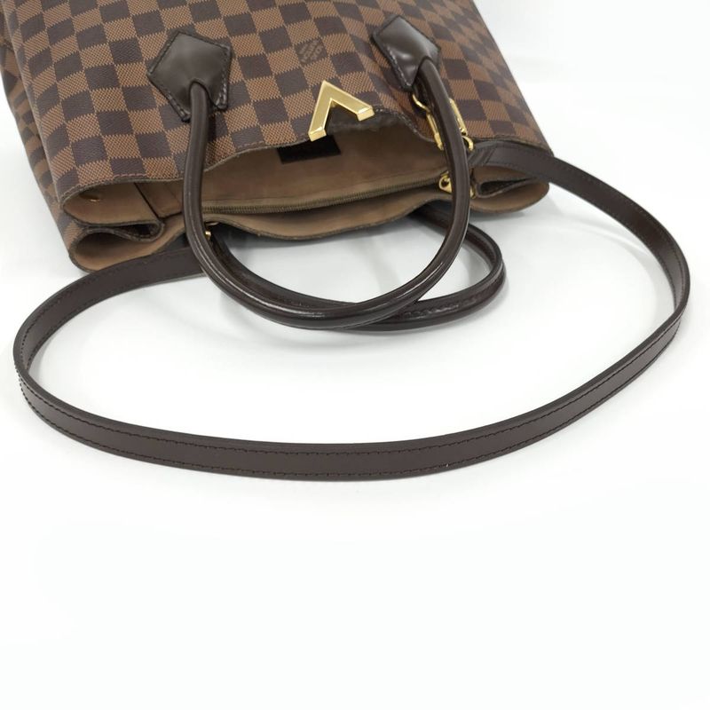 Louis Vuitton Kensington Beau Ring 2WAY Handbag Damier Ebène N41505