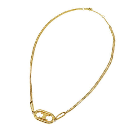 Celine Necklace Women's Brand Triomphe Gold 2strand Necklace Accessories