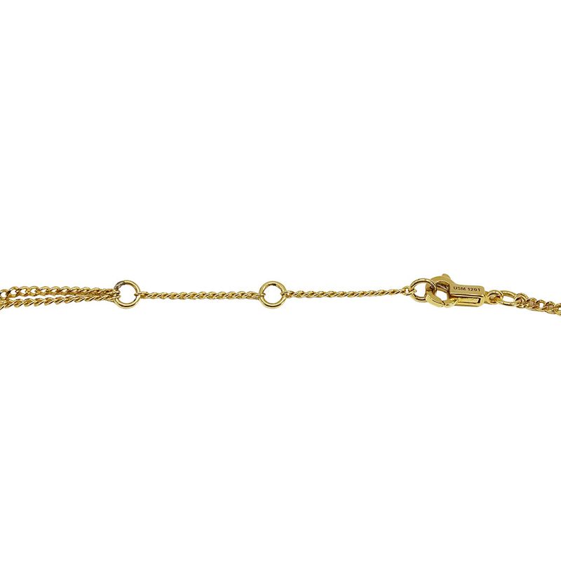 Celine Necklace Women's Brand Triomphe Gold 2strand Necklace Accessories