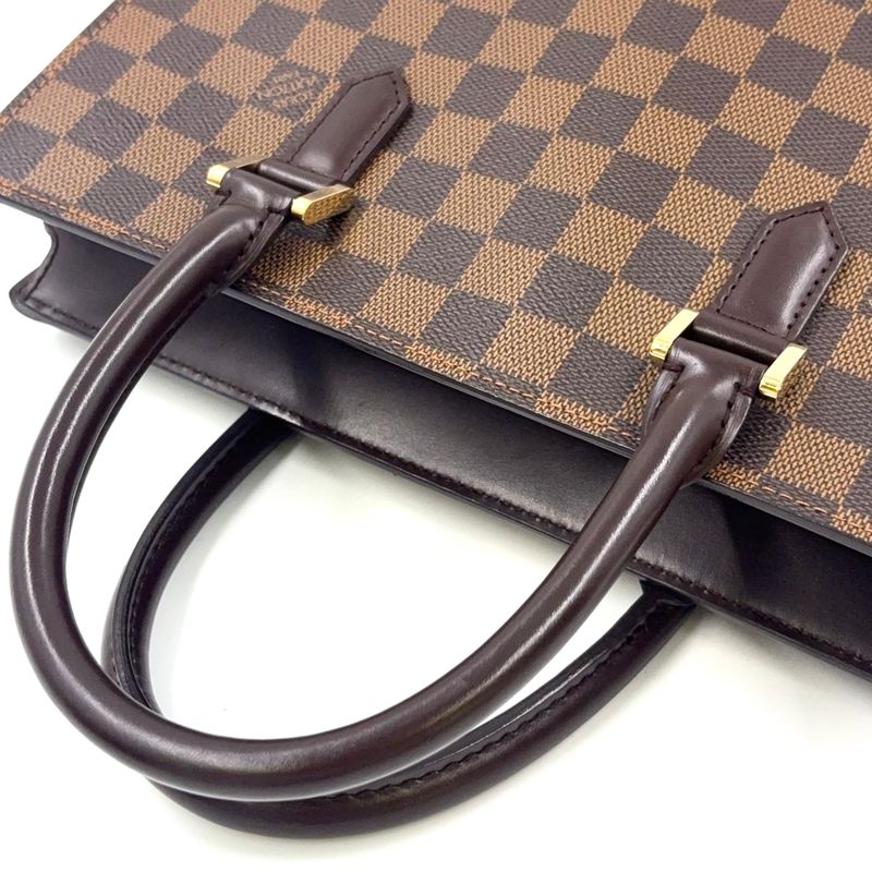 Louis Vuitton Venice PM Damier Ebene Damier Ebene Leather × PVC Brown Tote Bag