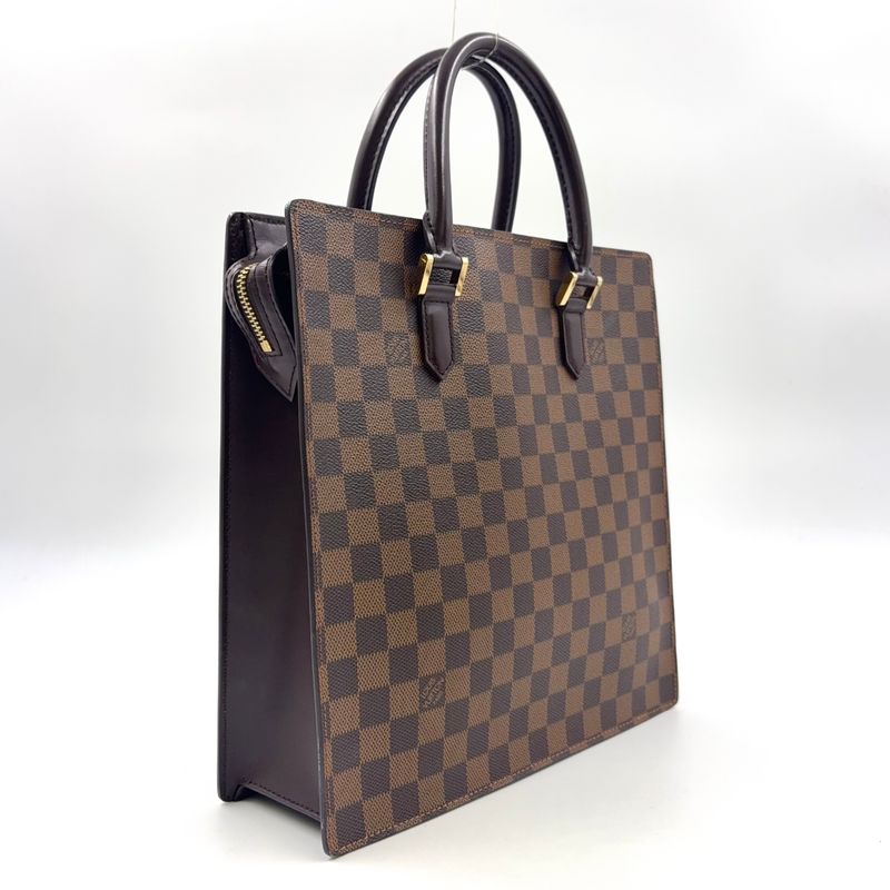 Louis Vuitton Venice PM Damier Ebene Damier Ebene Leather × PVC Brown Tote Bag