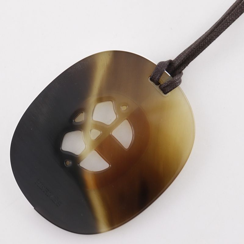 Hermes Remix Fidelift Buffalo Horn Brown/white Ladies 20g Necklace