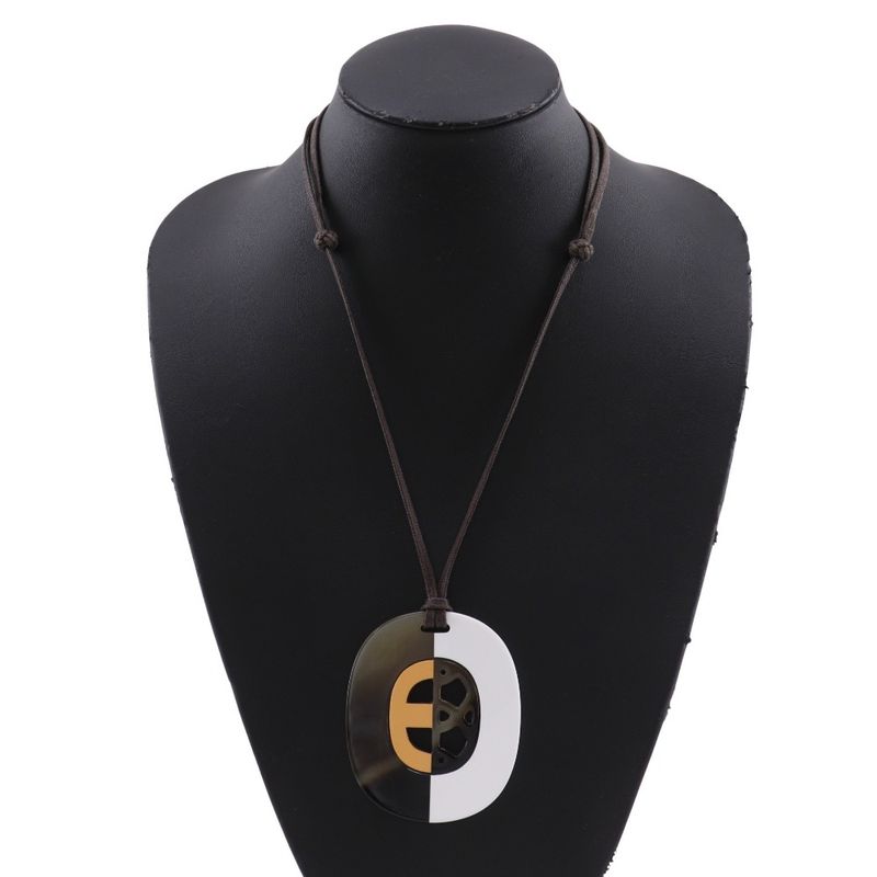 Hermes Remix Fidelift Buffalo Horn Brown/white Ladies 20g Necklace
