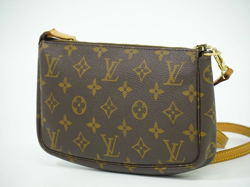 Authentic Louis Vuitton LV Pochette Accessoire Monogram Shoulder Bag Pochette