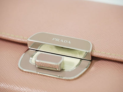 Authentic Prada Saffiano Leather Long Wallet Long Wallet Pink Saffiano Wallet