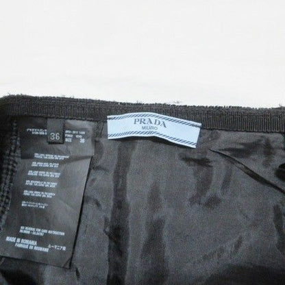 Prada 2011 Tweed Skirt Knee Length Tight Virgin Wool 36 Size XS Equivalent
