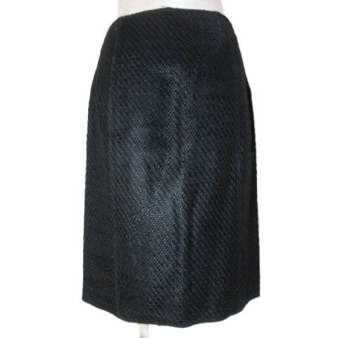 Prada 2011 Tweed Skirt Knee Length Tight Virgin Wool 36 Size XS Equivalent
