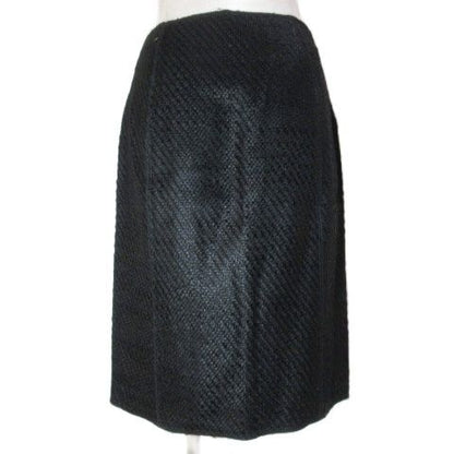Prada 2011 Tweed Skirt Knee Length Tight Virgin Wool 36 Size XS Equivalent