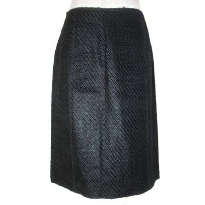 Prada 2011 Tweed Skirt Knee Length Tight Virgin Wool 36 Size XS Equivalent
