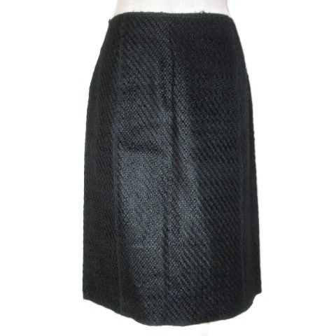 Prada 2011 Tweed Skirt Knee Length Tight Virgin Wool 36 Size XS Equivalent
