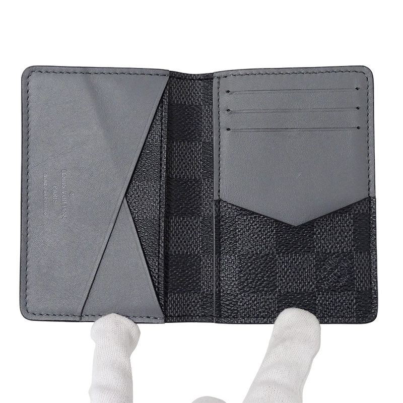 Louis Vuitton Card Case Damier Graphite Men's Brand Business Card Holder