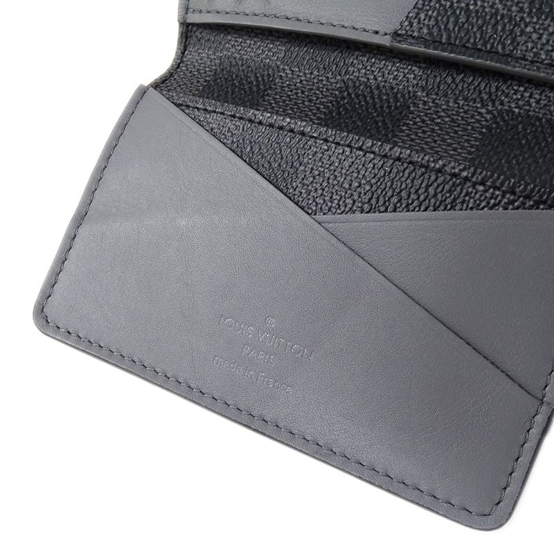 Louis Vuitton Card Case Damier Graphite Men's Brand Business Card Holder