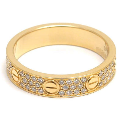 Cartier Mini Love Ring #51 750yg Fully Paved With Diamonds