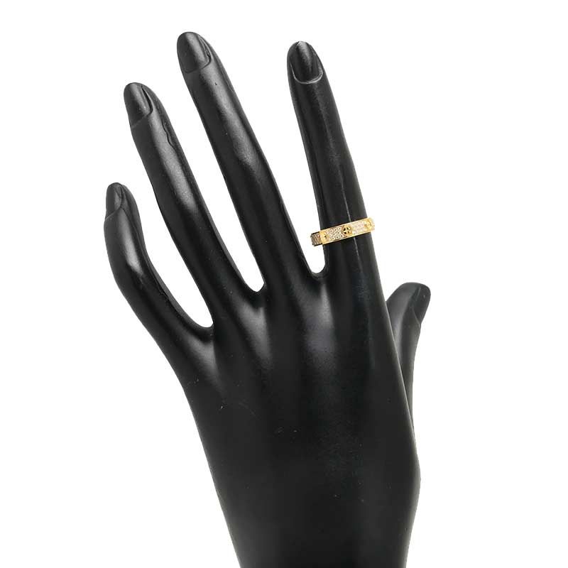 Cartier Mini Love Ring #51 750yg Fully Paved With Diamonds