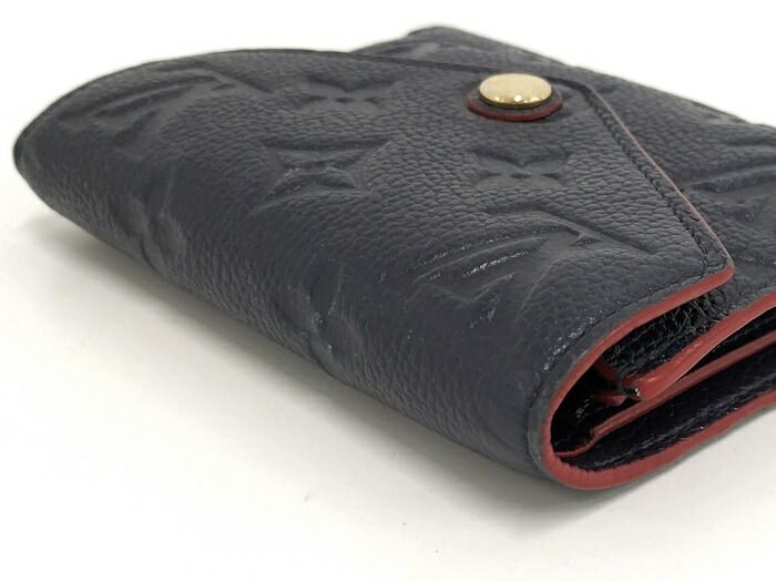 Louis Vuitton Portefeuille Victorine Trifold Wallet Monogram Empreinte Marine