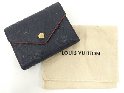 Louis Vuitton Portefeuille Victorine Trifold Wallet Monogram Empreinte Marine