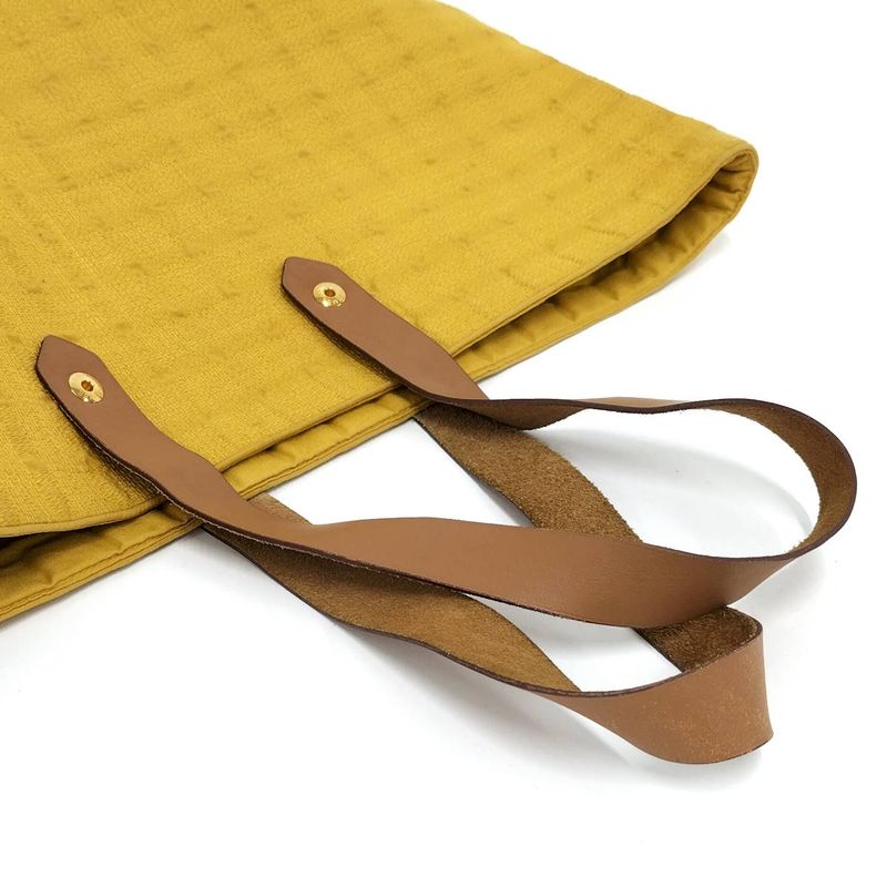 Hermes Tote Bag Amedava GM Canvas Yellow