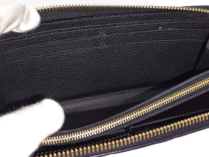 Louis Vuitton Round Zipper Long Wallet Portefeuille Cles Mans Monogram Empreinte