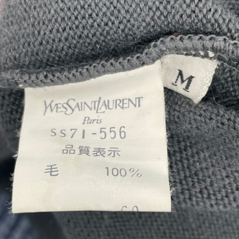 Yves Saint Laurent Yves Saint Laurent Sweater Logo Hair Gray Size M