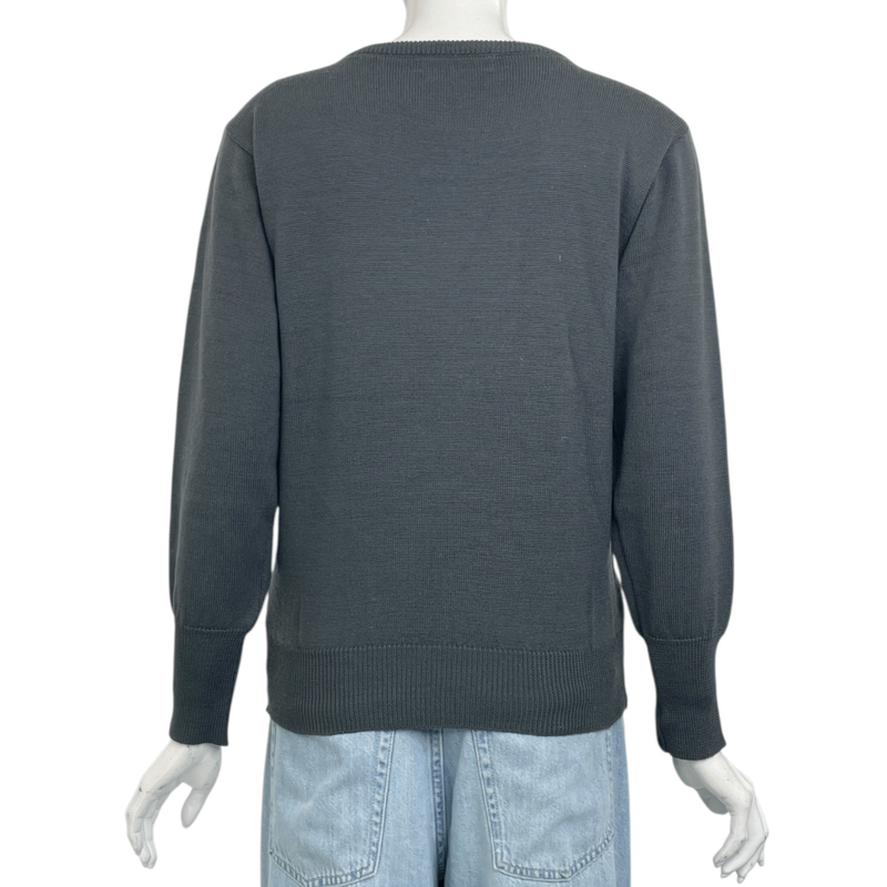 Yves Saint Laurent Yves Saint Laurent Sweater Logo Hair Gray Size M