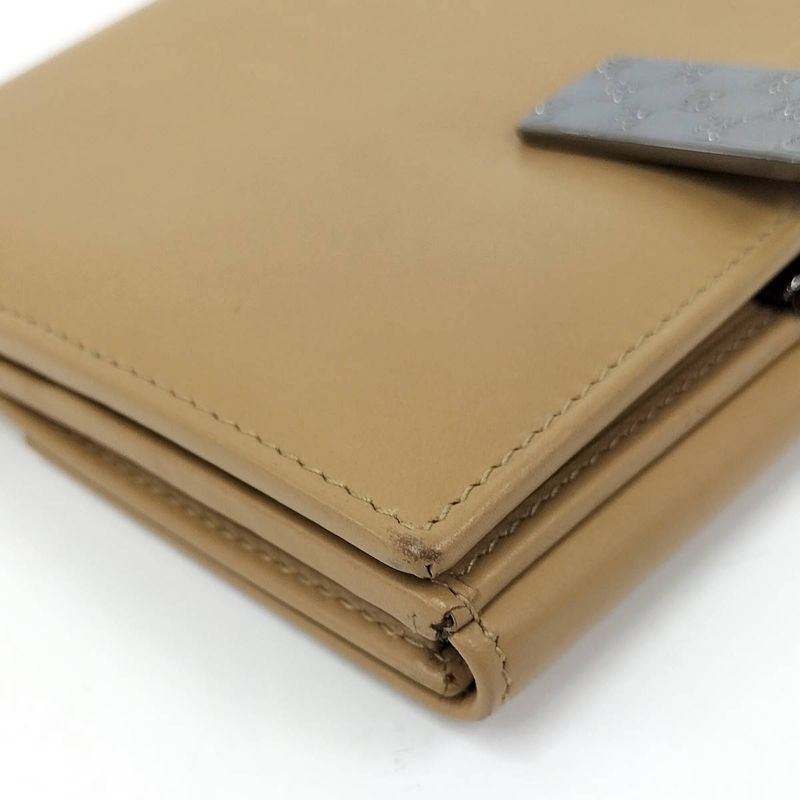 Gucci Bifold Wallet Leather Beige 03514082242