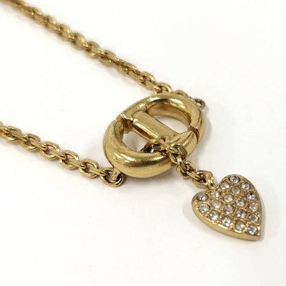 Christian Dior Bracelet Rhinestone Plated Gold
