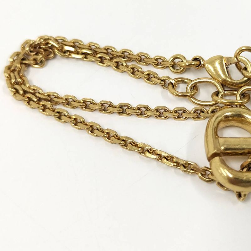 Christian Dior Bracelet Rhinestone Plated Gold