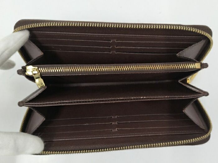 Louis Vuitton Zippy Wallet Round Zipper Long Wallet Damier Ebène N41661