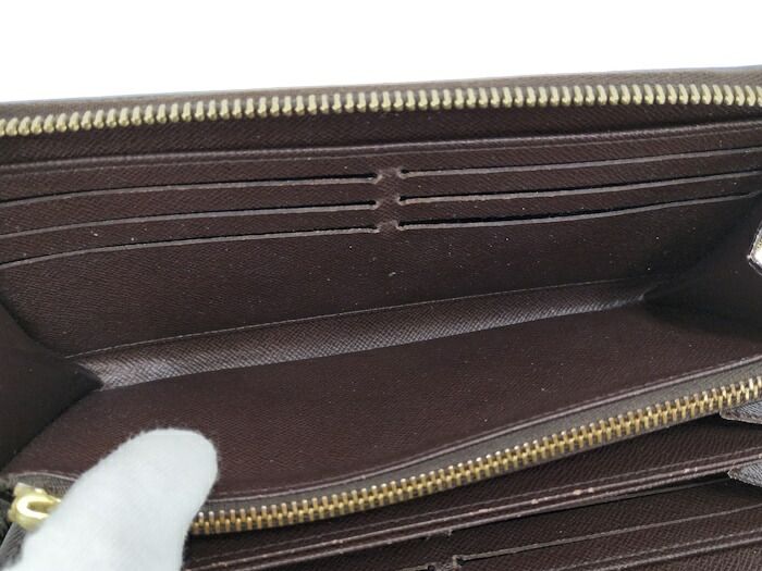 Louis Vuitton Zippy Wallet Round Zipper Long Wallet Damier Ebène N41661