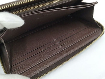Louis Vuitton Zippy Wallet Round Zipper Long Wallet Damier Ebène N41661