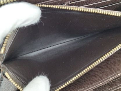 Louis Vuitton Zippy Wallet Round Zipper Long Wallet Damier Ebène N41661