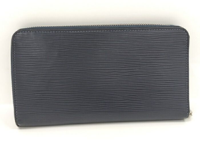 Louis Vuitton Zippy Organizer NM Round Zipper Long Wallet Epi Blue Marine M62644