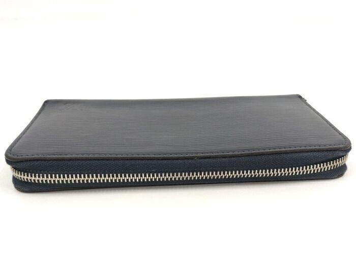 Louis Vuitton Zippy Organizer NM Round Zipper Long Wallet Epi Blue Marine M62644
