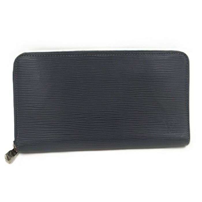 Louis Vuitton Zippy Organizer NM Round Zipper Long Wallet Epi Blue Marine M62644