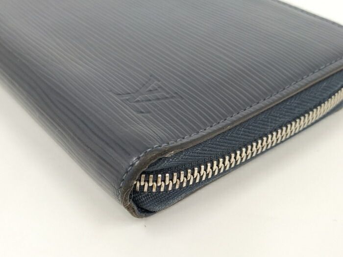 Louis Vuitton Zippy Organizer NM Round Zipper Long Wallet Epi Blue Marine M62644