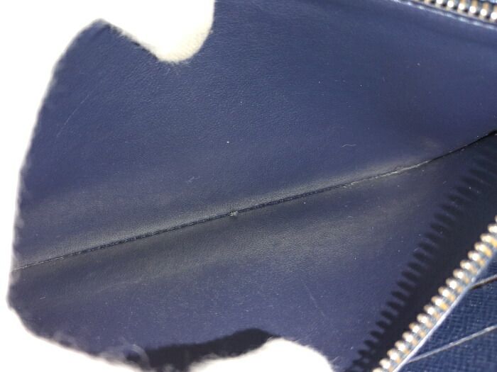 Louis Vuitton Zippy Organizer NM Round Zipper Long Wallet Epi Blue Marine M62644