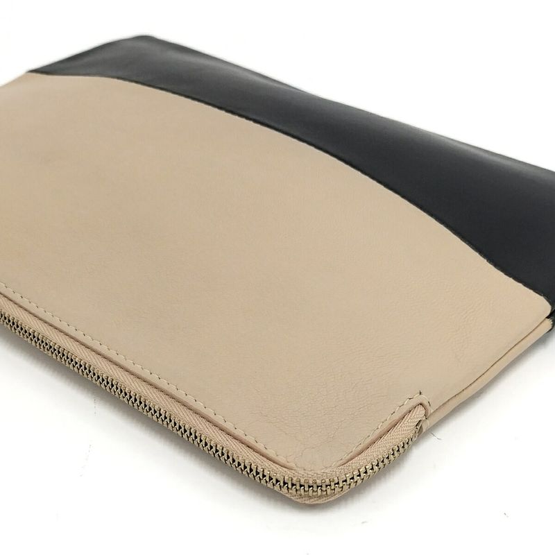 Celine Clutch Bag Leather Bi-color