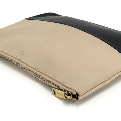 Celine Clutch Bag Leather Bi-color