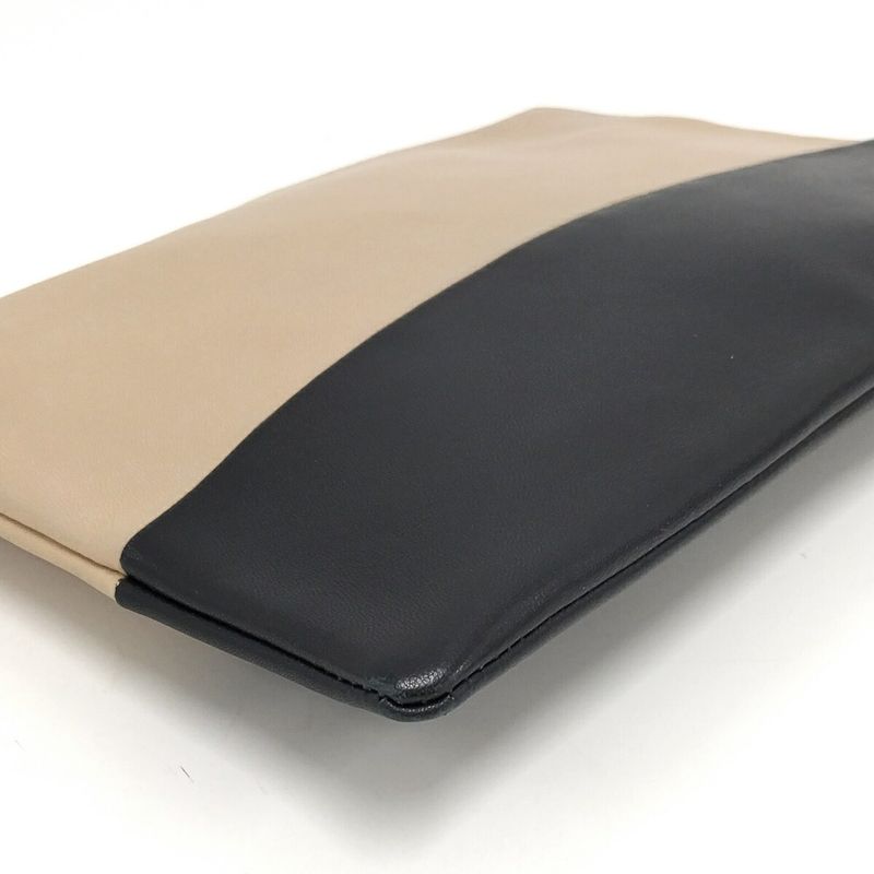 Celine Clutch Bag Leather Bi-color