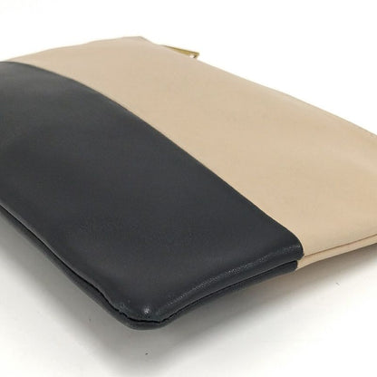 Celine Clutch Bag Leather Bi-color