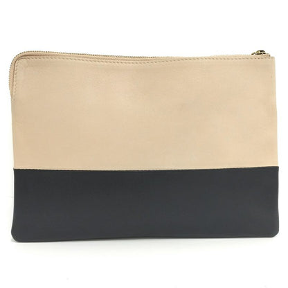 Celine Clutch Bag Leather Bi-color