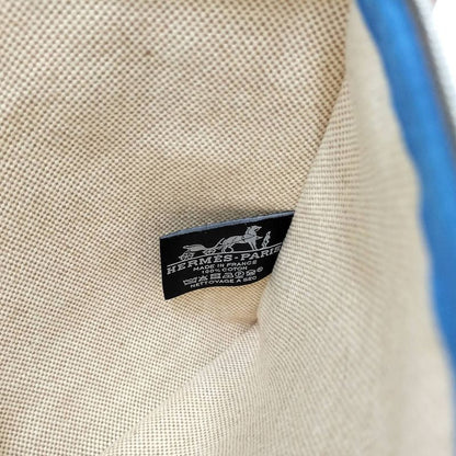 Hermes New Yachting GM Clutch Bag Canvas Beige
