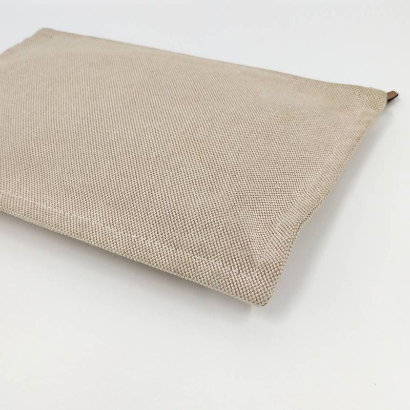 Hermes New Yachting GM Clutch Bag Canvas Beige
