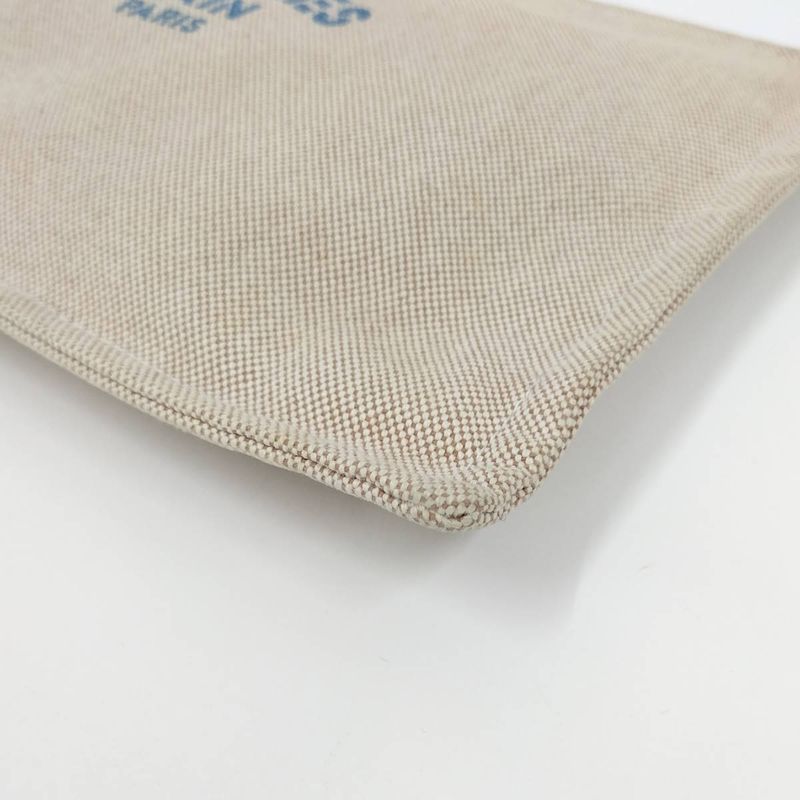 Hermes New Yachting GM Clutch Bag Canvas Beige
